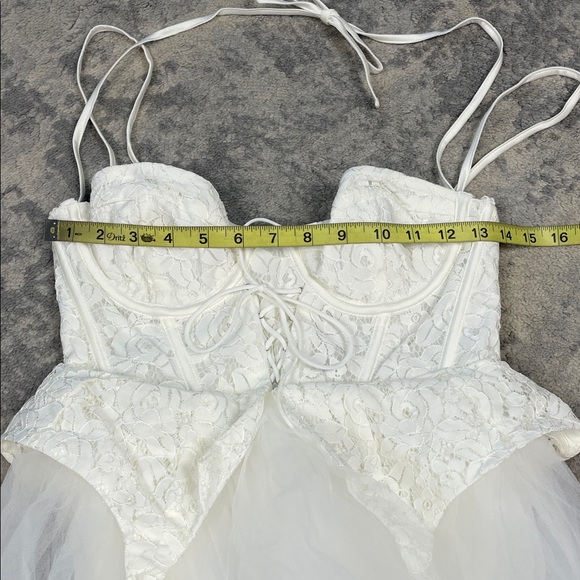 NWT For Love and Lemons Lily Bridal Dress White Corset Bustier Wedding Sz S - Picture 14 of 16